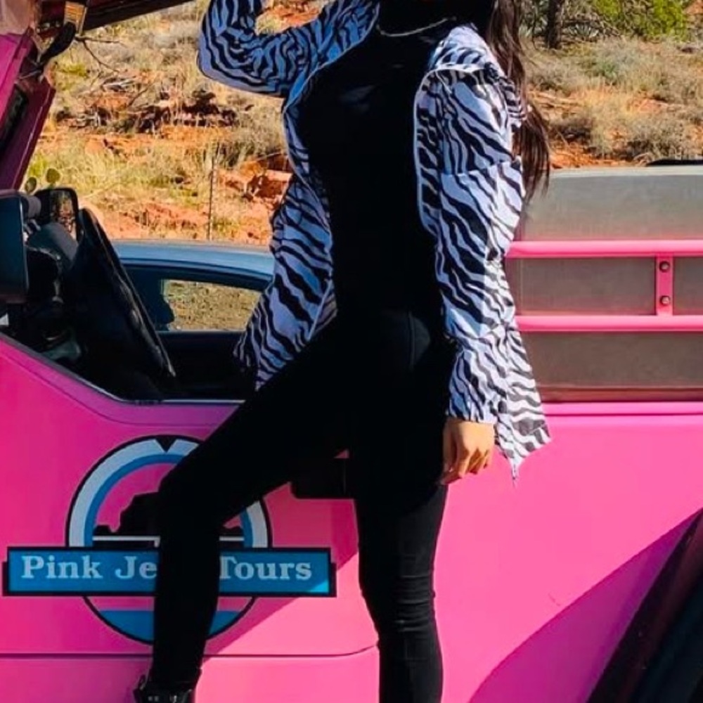 Brave Soul Black and White Zebra Print Jacket